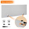 2 Pack Cubicle Partition Panel Clamp-on 61 X 24 Inch Workstation Privacy Divider with 4 C-Type Clamps for Office Study Library