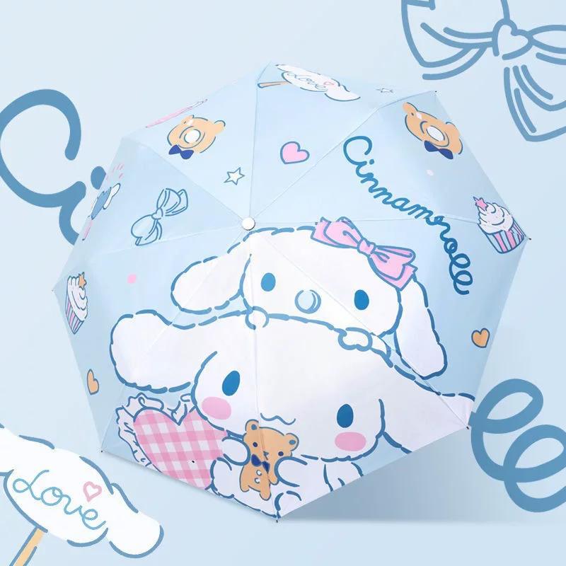 Cinnamoroll 9-Year-Old Children's Umbrella for Girls, Suitable for 8-11-Year-Old Elementary School Students, Automatic Dual-Use for Sun and Rain