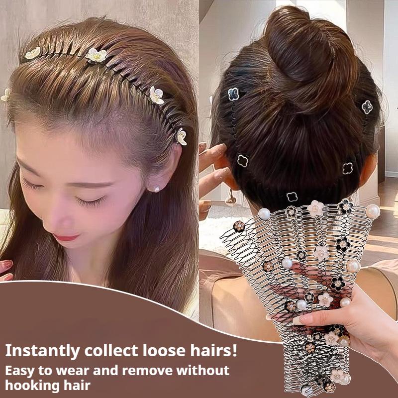 Hairpin Head Ornaments Broken Hair Comb Insert Hairpin Female Back of The Head Hair Fixed Hair Broken Hair Tidying Hairpin