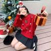 2026 Winter Women's Loose Round Neck Knit Pullover Sweater In Christmas Red