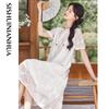 Women's New Chinese Style Short-Sleeve Mid-Length Dress