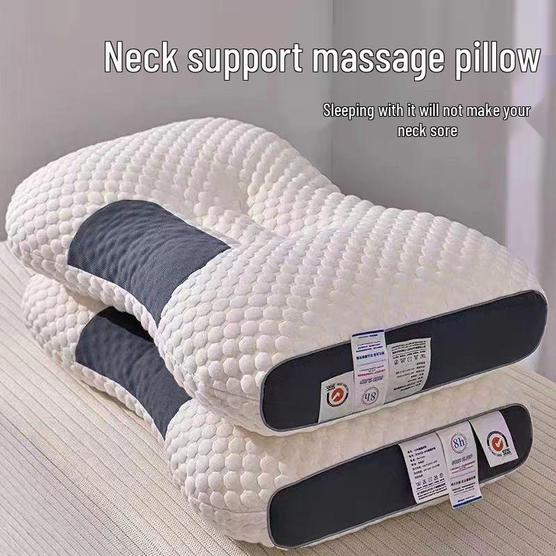 High-Rebound Knitted Cervical Support Spa Pillow