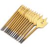 13pcs High Carbon Steel Paddle Flat Bits 1Celsius4in Hex Shank Wood Hole Cutter