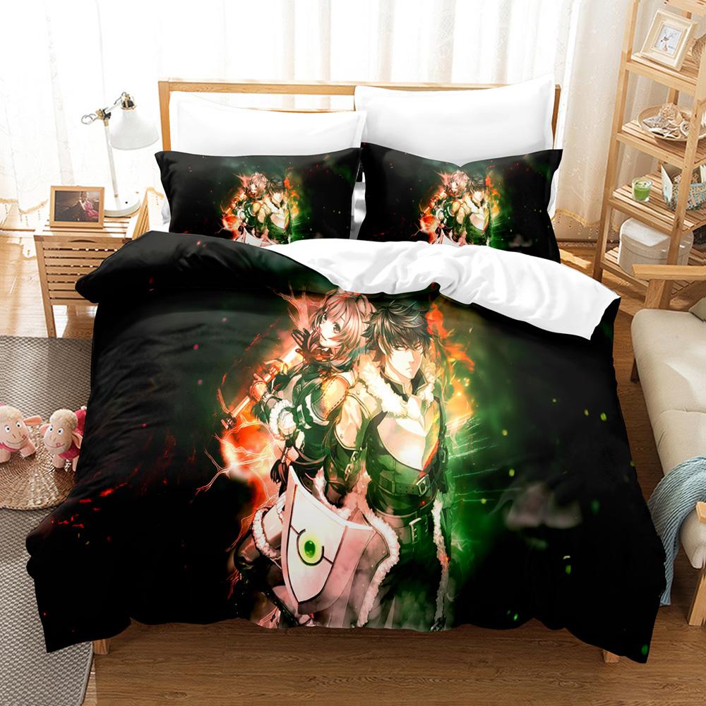 New Anime The Rising Of The Shield Hero Bedding Sets Duvet Cover Set With Pillowcase Twin Full Queen King Bedclothes Bed Linen