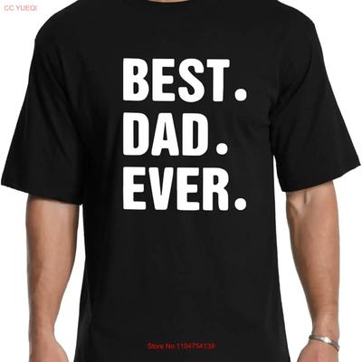 Aiyino Best Dad Ever T Shirt Fathers Day Mens  Crewne Vintage Washed Soft Top For Everyday Wear Fashion Homme Unisex