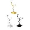 Sleek Metal Rock Display Easel Holder Base for Natural Stone Crystal Photography Home Classroom