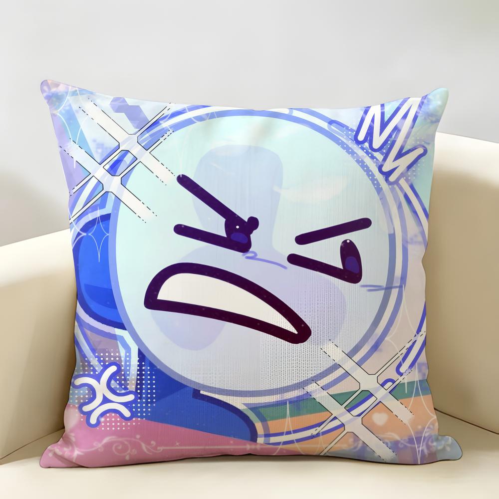 Cute BBattle For BFB Cushion Cover Natural Linen Organic Fabric DoubleSided Printing Room Sofa Decor Pillow Case