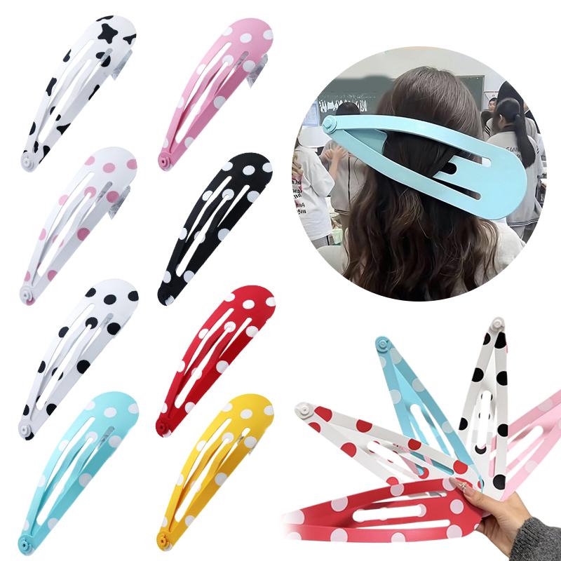 Kawaii Polka Dot Strawberry Extra Large Hair Clip Hairpin for Women Curtain Holders Girls Party Fashion Accessories