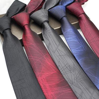 Herren-Anzugskrawatte, Business-Stil-Krawatte, gestreiftes Muster, Baumwollkrawatte