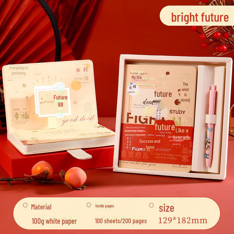 Gold List Notebook Gift Set: National Tide Stationery for College Exam Success - Perfect Birthday Souvenir