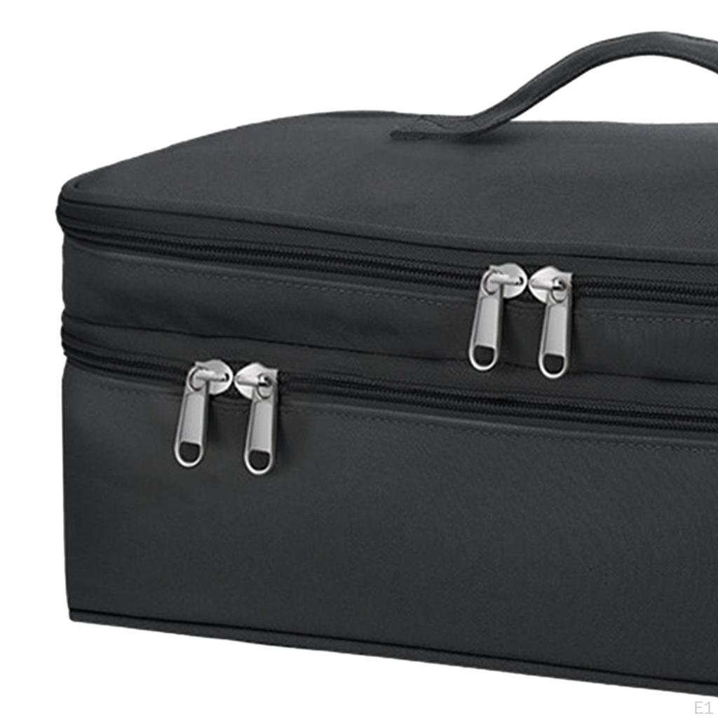 Hair Dryer Bag Anti Scratch Organizer for Business Trip Women Men Black