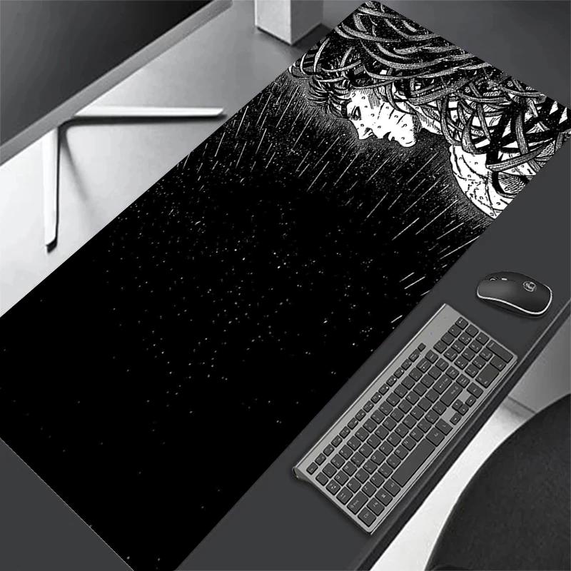 Anime Guts Mouse Pad Large Gaming Desk Mat NonSlip Laptop Keyboard Tray Office Pc Berserk Color Carpet Black