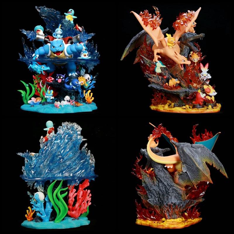 Pokemon Gk Water Squirtle Water Arrow Turtle, Burst Dragon, Fire, Small Fire Dragon, Boxed Figure