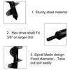 9 Sizes Garden Auger Drill Bit Tool Spiral Hole Digger Ground Drill Earth Drill for Seed Planting Gardening Fence Flower Planter