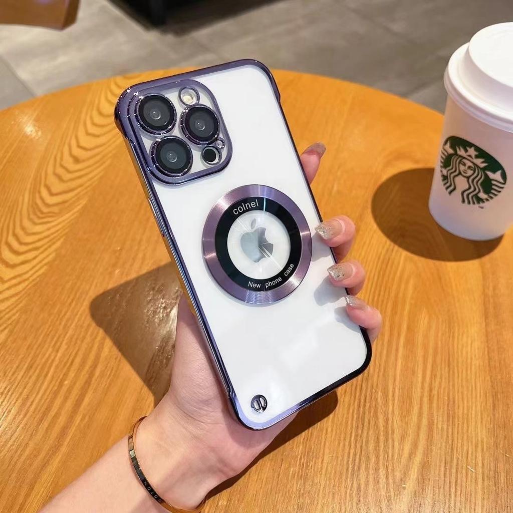 Applicable To IPhone16Promax Mobile Phone Case Without Frame Magnetic Suction Apple 15 Protective Case 14 Transparent Ultra-thin