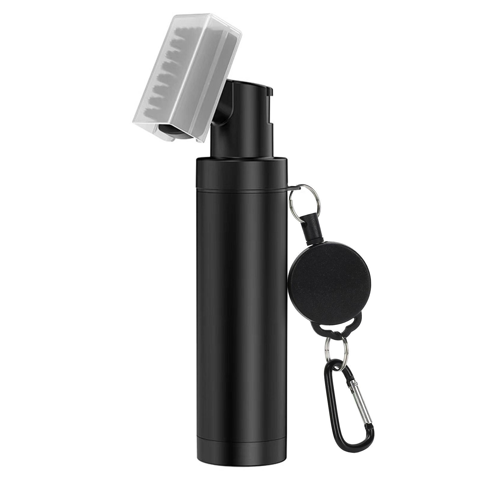 Golf Schoonmaakborstel Met Geïntegreerde Waterstraal Grote Capaciteit 150ml Makkelijk Mee Te Nemen Voor Golfclubs Black