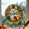 Pumpkin Ghost Wall Stickers Halloween Stained Glass Style Static Window Clings, Waterproof PVC Bat Seasonal Home Accents Haunted House Decals,