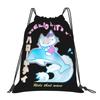Custom Kitties Kitten Drawstring Backpack Women Men Sport Gym Sackpack Portable Cat Anime Shopping Bag Sack