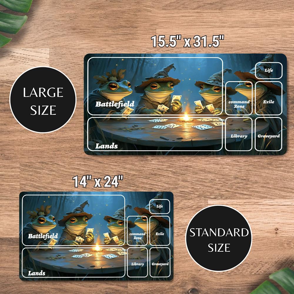 Magic MTG Playmat Gathering Gaming Mats Frog Wizard Anime Desk Mat Desk Accessories 35X60cm Mouse Pad Tapete TCG Magic Card Mat