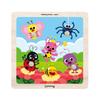 Certificat KC – Puzzle cu piese din lemn Pinkfong 4 piese (Animal Sălbatic / Insectă) 3 Opțiuni