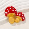 Red Mushroom Cheongsam Placket Accessories Retro High-end Cute Decorative Fashion Brooch