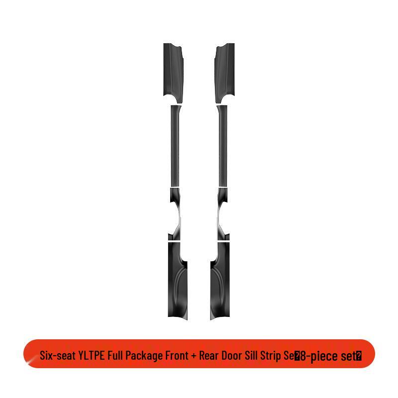 Tesla Model Y Six-Seater TPE Floor Mats Set: Includes Full Car Interior, Front and Rear Trunk Protection Mats.