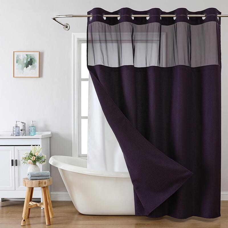 Waffle Weave Double Layer Thick Shower Curtain