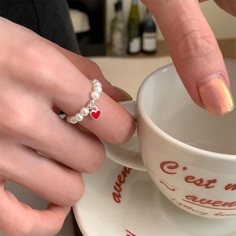 Pearl Heartshaped Trendy Ring For Women Fashionable Design For Wear Everyday