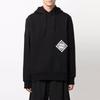Y-3 FW21 Logo Print Loose Drawstring Hoodie Men Tops Black HF7067