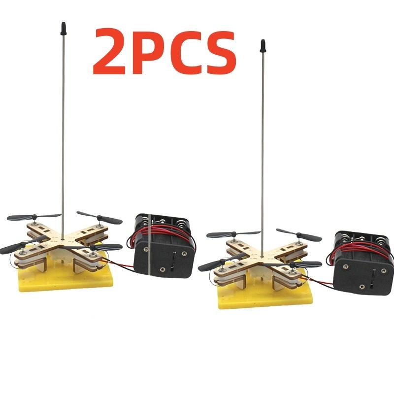 Diy 4-Leaf Drone Model Children'S Science Toy Technology Physics Teaching Tool Helicopter Game Learning Children'S Puzzle Toy