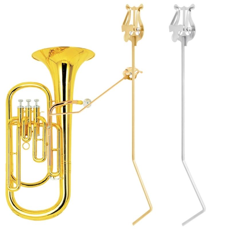 Clamp-on Lyre Clamp Tuba Marchings Score Clip Metal Plating Music Sheet Clip Brass Instrument Music Score Clamp