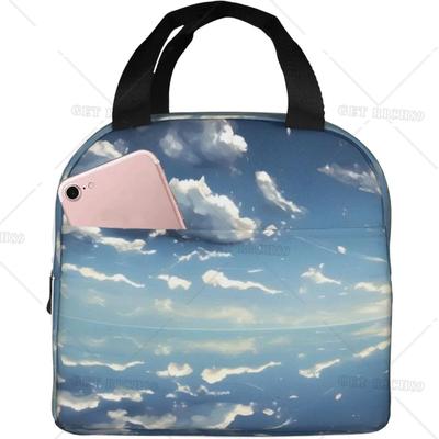 Sky and Clouds Multi-Functional Insulated Lunch Bag Waterproof Design for Work Outdoor Activities Long-Lasting Insulation
