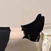 Short boots women's 2025 autumn and winter new simple temperament two high fashion boots metal buckle lace black women's leather boots