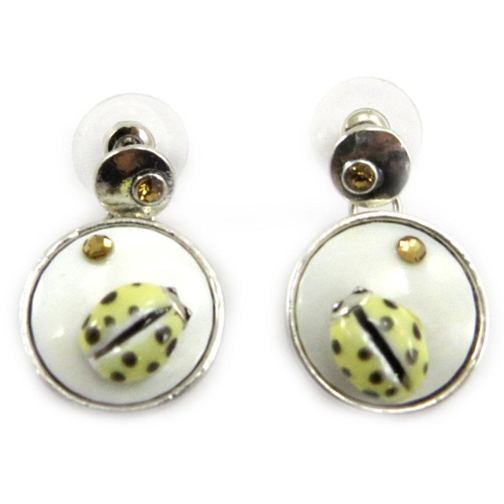 NOA [G0392] - White 'Nacre En Folie' Designer Earrings