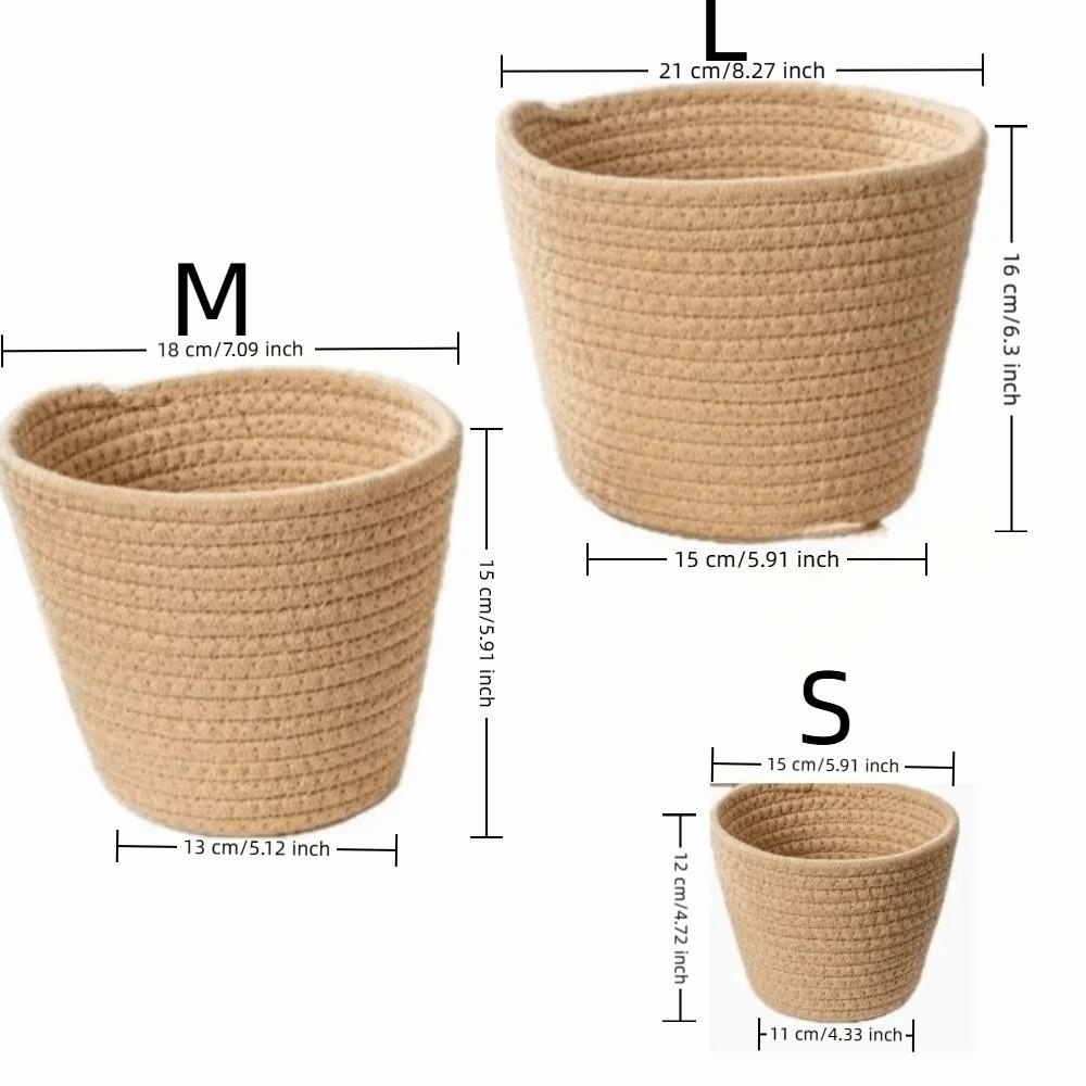 Modern Flower Pot Basket Handmade Woven Flowerpot Weaving Planter  for Sundries Gifts Flowers