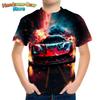 Kids Clothes Boys Tshirt Short Sleeve Stylish Car Racing Graphic T Shirts Children Summer Clothes Casual Streetwear Boys Clothes
