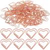 100pcs Mini Heart Shaped Paper Clips Cute Metal Clips for Office School Journaling Scrapbooking Document Organization Projects