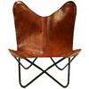 Handmade Vintage Leather Arm Relax Butterfly Home Décor Living Room Chair