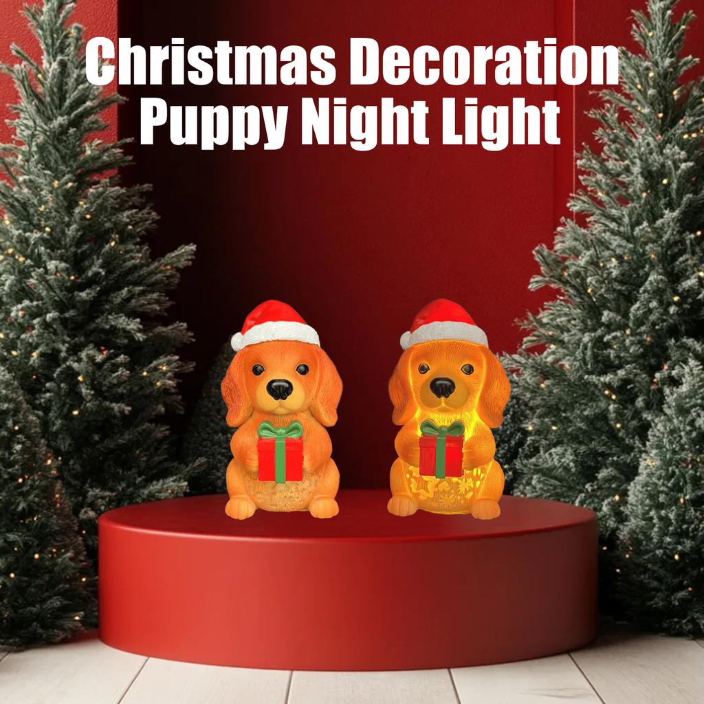 Christmas Decoration Puppy Night Light, Christmas Home Decoration, Table Top Ornament