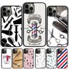 Scissors and Combs Barber Shop Hair Stylist Phone Case Cover For iPhone 17 Air 15 16 Pro Max 14 13 12 11 Pro Max Plus SE