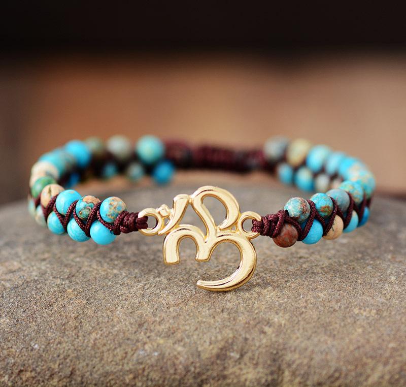 Tree Of Life African Pine Natural Stone Beaded Handwoven Yoga Friendship Lover Bracelet Bracelet