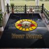 Custom Text Printed Rug Guns N’ Roses Non Slip Floor Carpet For Home Room Decor