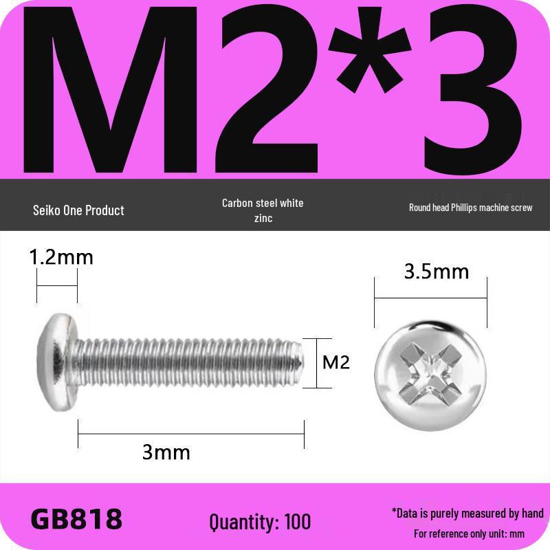 4.8 Grade Galvanized Phillips Round Head Screw (M2-M8)