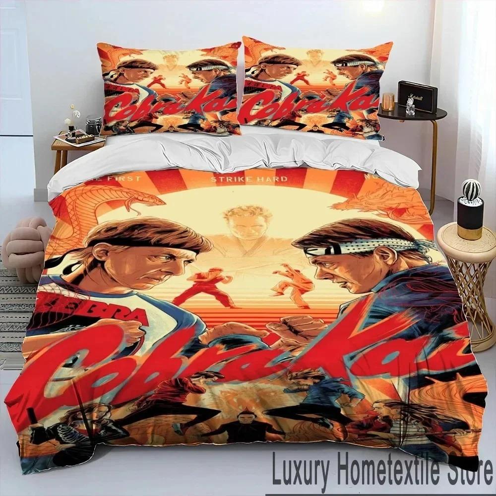 

3D Cobra Kai Amanda TV Карате одеяло комплект постельного белья, пододеяльник комплект постельного белья пододеяльник наволочка, комплект постельного белья размера King Queen для детей EU Single 135x200cm