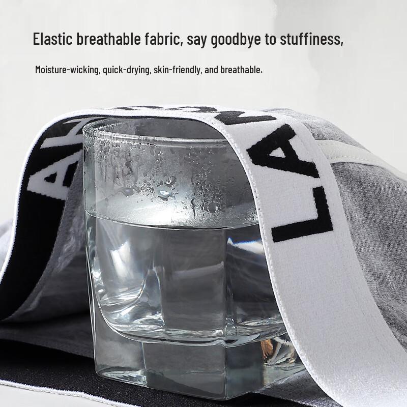 LANGSHA Men's Antibacterial Cotton Boxer Briefs