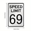 Vintage Metal Wall Art Speed Limit 69 Sign Garage Bar Decor