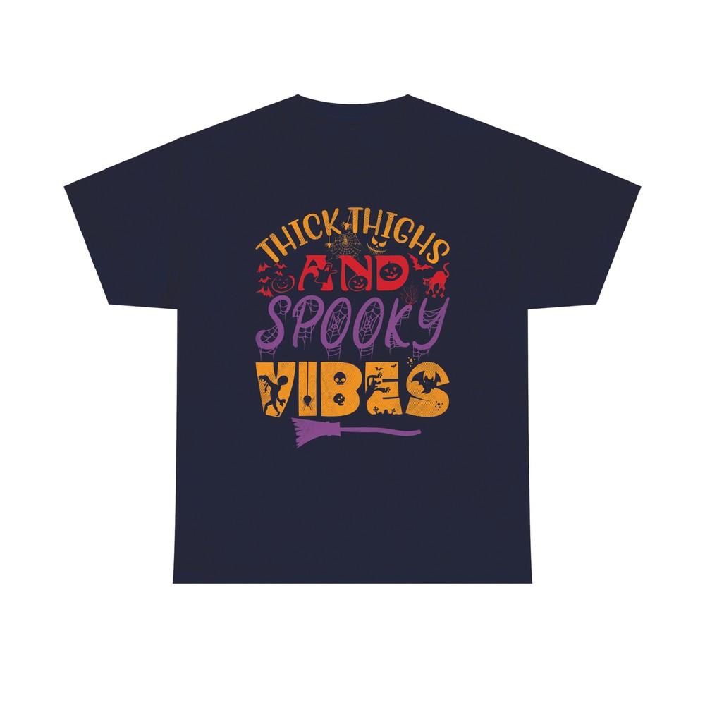 Thick Thighs Halloween T Shirt Bootiful Thighs Spooky Vibes Unisex Tee Top S