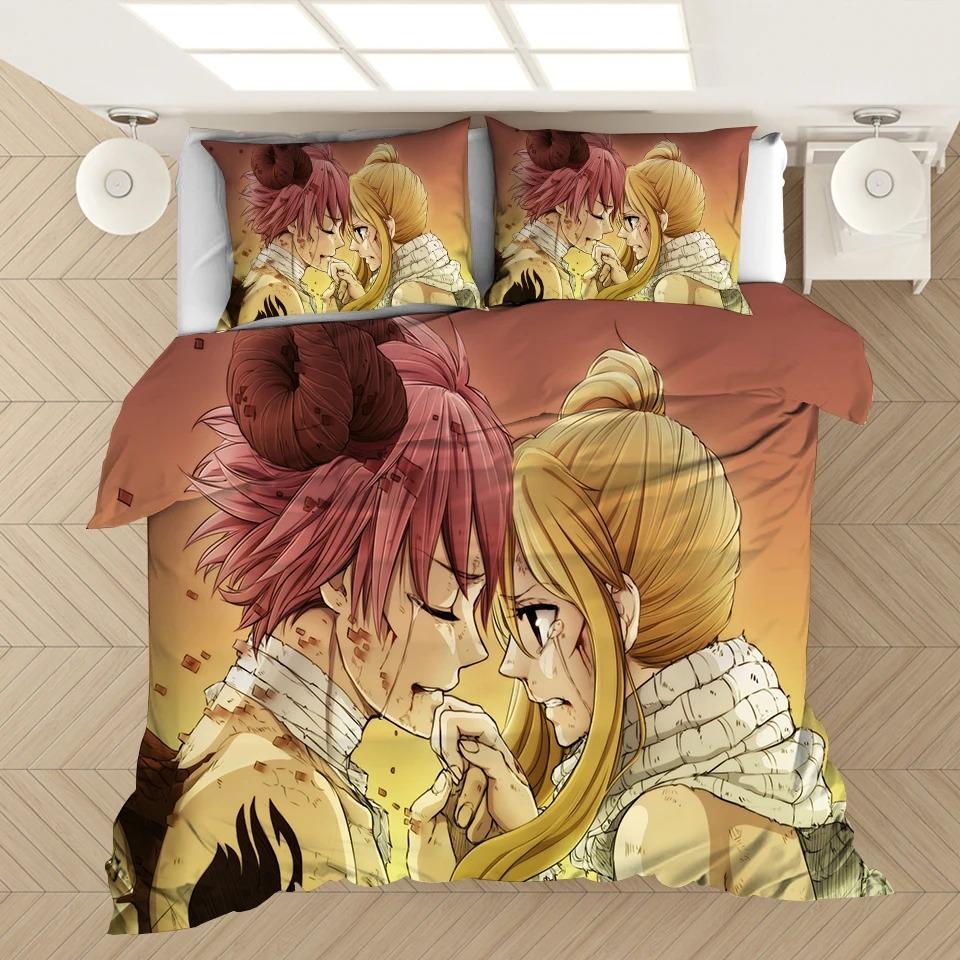 Comforter Fairy Tail Bedding Set 3D S Japan Anime Comforter Bedding Sets Fairy Tail Bedclothes (No Sheet) Ayr
