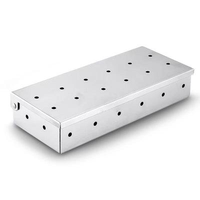 Stainless Steel Portable Smoker Box for Outdoor Barbecue and Meat Smoking