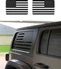 Matte Black American Flag Rear Window Decal For 2018-2022 Jeep Wrangler JL 4Door